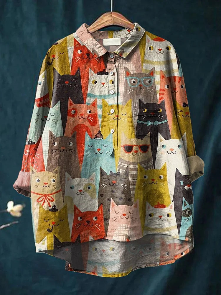 怡蓁 | 貓藝術襯衫