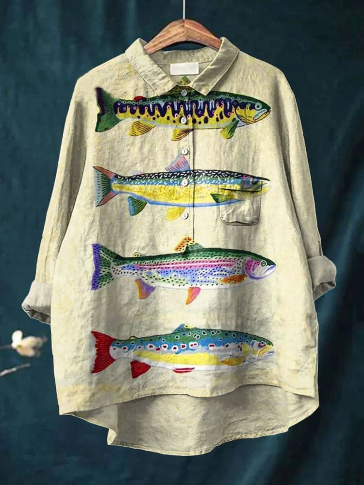 金美 | 魚藝術襯衫