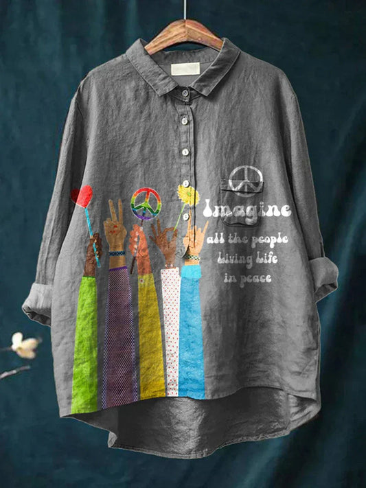 雨婷 | 和平嬉皮藝術襯衫