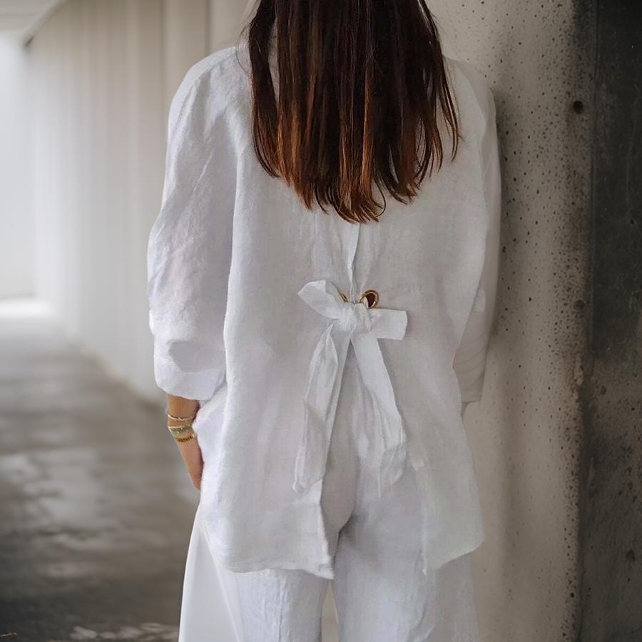 媛婷 | 優雅亞麻襯衫